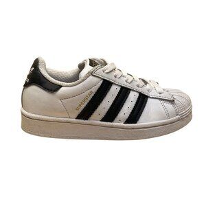 Adidas Kids White/Black OrthoLite Comfort Shell Superstar Sneakers Size 10.5k